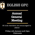 The Annual General Meeting will take place on Friday 12th January 2018 in the clubrooms at 8pm. All members, players, parents, mentors and those interested in joining the Club are...