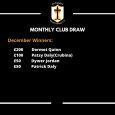 Well done to the December club draw winners.